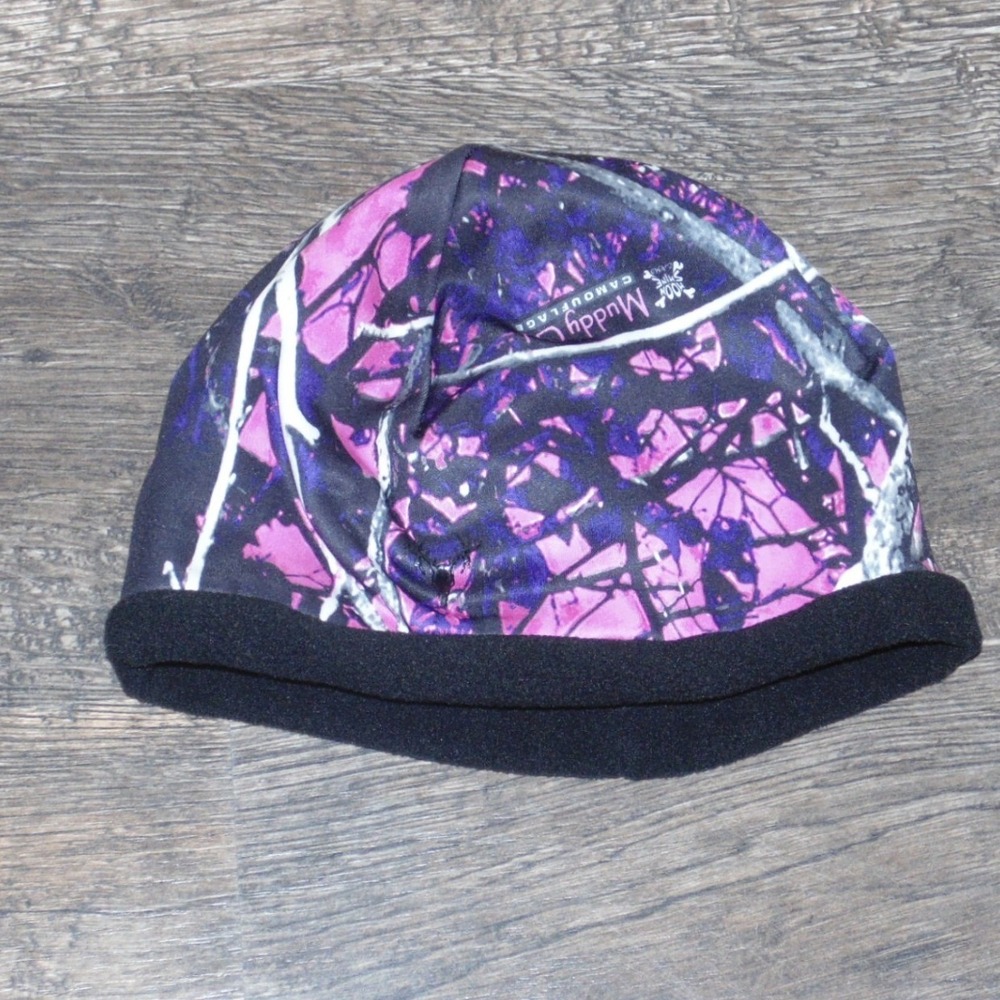 Hot Shot Beanie Womens Pink Purple Good Muddy Girl Camo Fleece Lined Hat